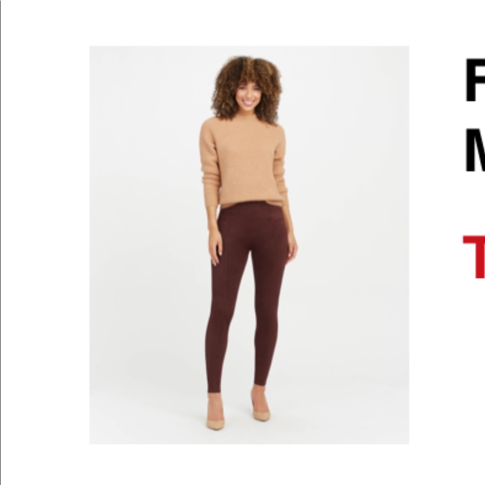 faux suede leggings by SPANX, size Tall